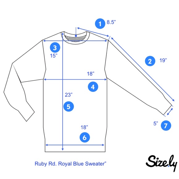 Ruby Rd. Royal Blue Sweater - Picture 7 of 7